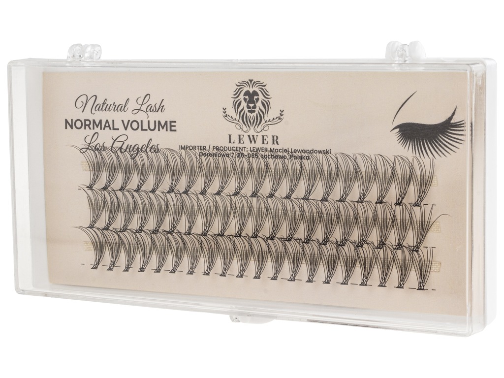 KĘPKI RZĘSY EYELASH Lewer Los Angeles Normal VOLUME 12mm NATURALNE JEDWABNE EAN (GTIN) 5905935875448